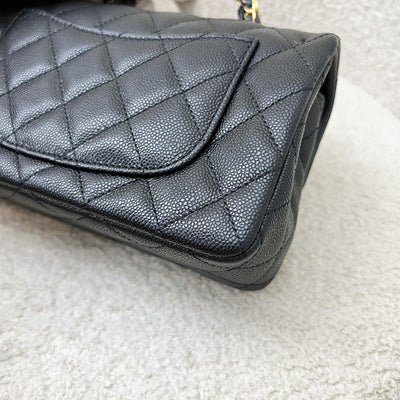 [Brand New] Chanel 25B Top Handle Mini Rectangular Flap in Black Caviar and AGHW (Model: AS5701)