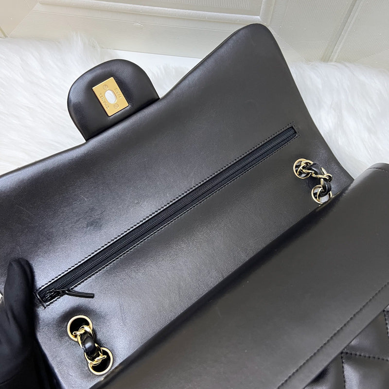 Chanel Jumbo Classic Flap DF in Black Lambskin and GHW