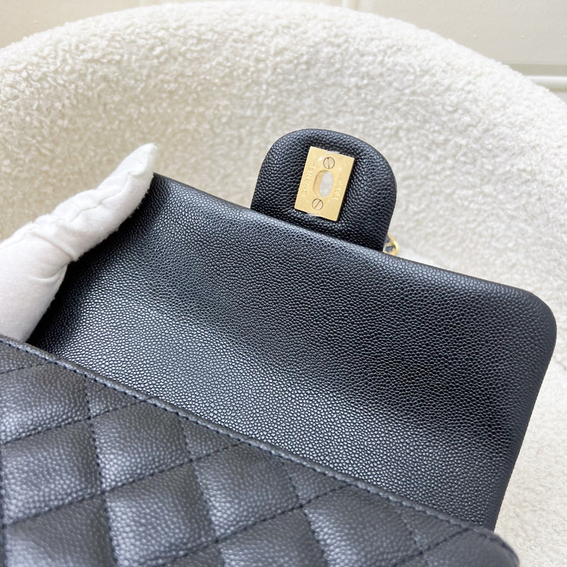 [Brand New] Chanel 25B Top Handle Mini Rectangular Flap in Black Caviar and AGHW (Model: AS5701)