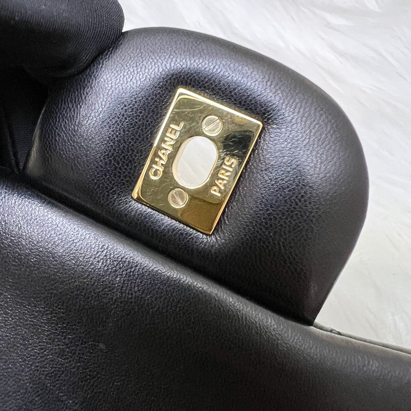 Chanel Jumbo Classic Flap DF in Black Lambskin and GHW