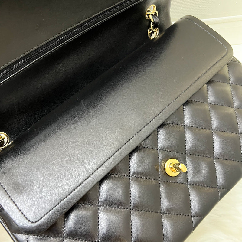 Chanel Jumbo Classic Flap DF in Black Lambskin and GHW