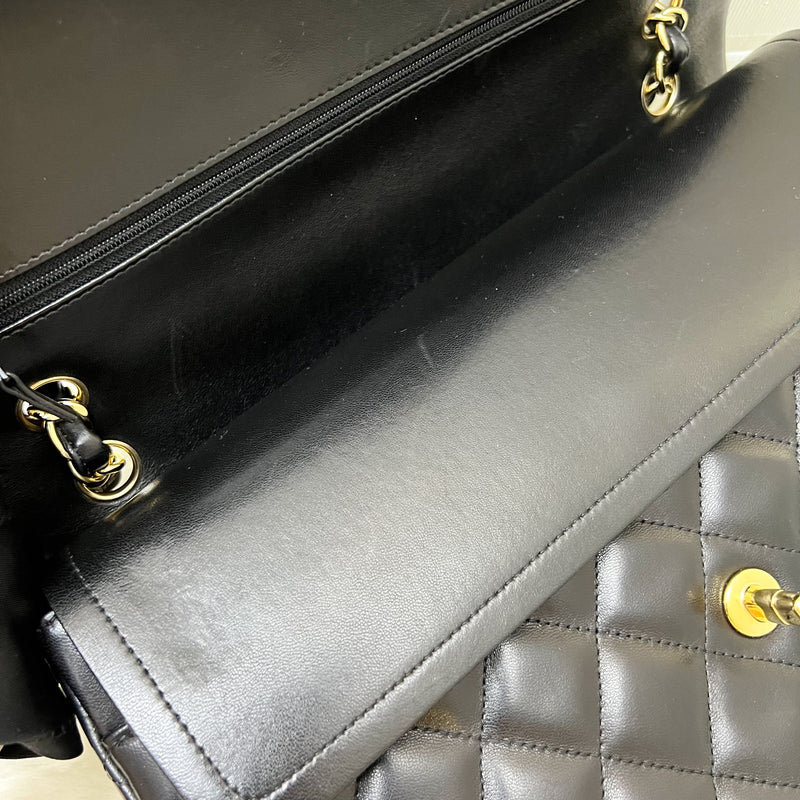 Chanel Jumbo Classic Flap DF in Black Lambskin and GHW