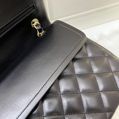Chanel Jumbo Classic Flap DF in Black Lambskin and GHW