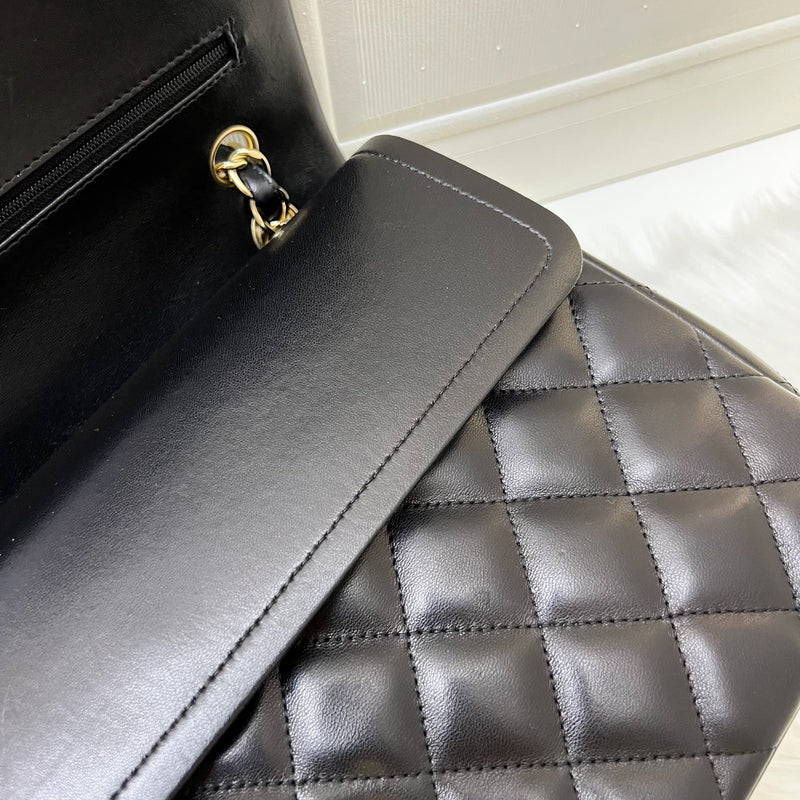 Chanel Jumbo Classic Flap DF in Black Lambskin and GHW