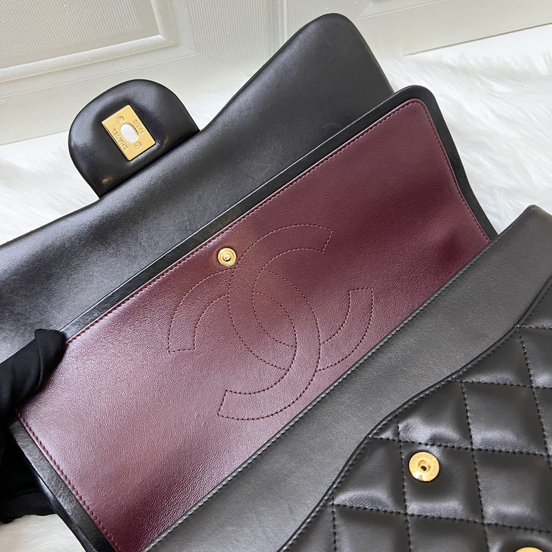 Chanel Jumbo Classic Flap DF in Black Lambskin and GHW