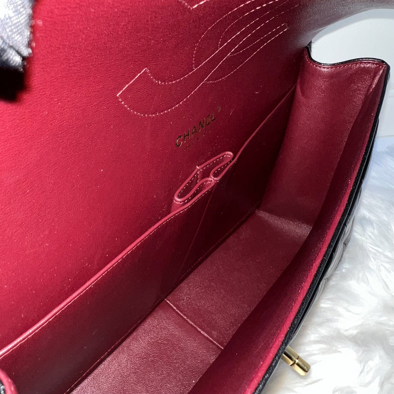 Chanel Jumbo Classic Flap DF in Black Lambskin and GHW