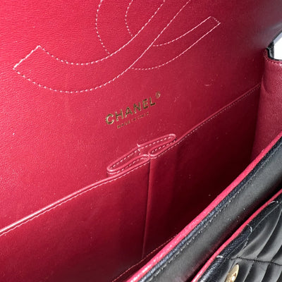 Chanel Jumbo Classic Flap DF in Black Lambskin and GHW