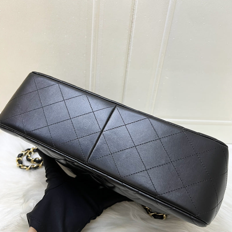 Chanel Jumbo Classic Flap DF in Black Lambskin and GHW
