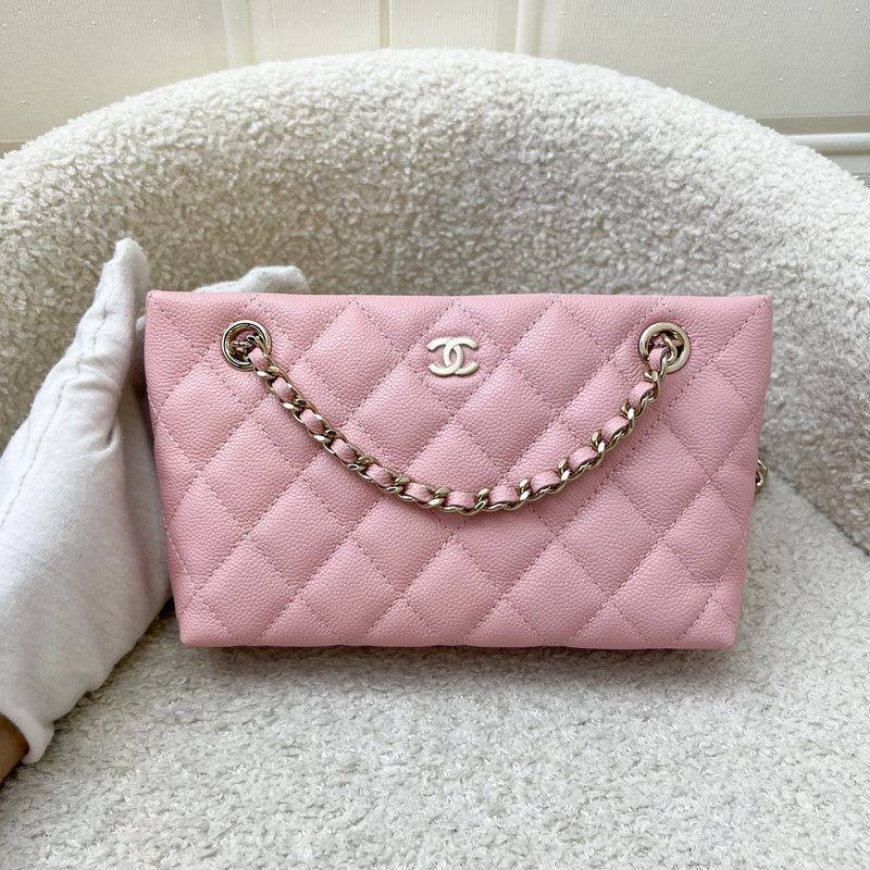 [Brand New] Chanel 25C / 25B Mini Clutch with Chain in Pink Caviar and SHW (Model: AP4423)