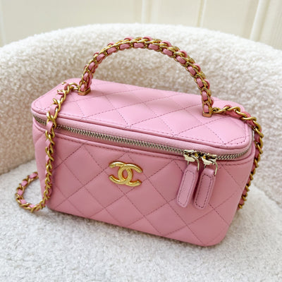 Chanel "Pick Me Up" Vanity on Chain in 22K Pink Lambskin and AGHW