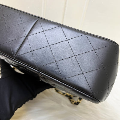 Chanel Jumbo Classic Flap DF in Black Lambskin and GHW