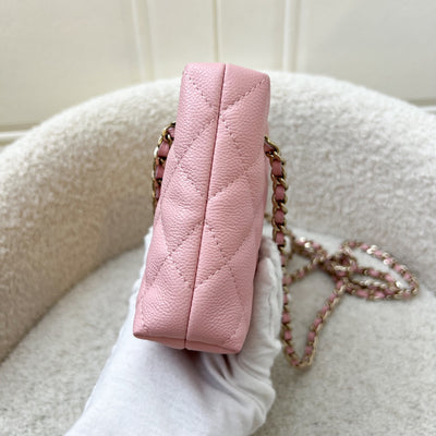 [Brand New] Chanel 25C / 25B Mini Clutch with Chain in Pink Caviar and SHW (Model: AP4423)