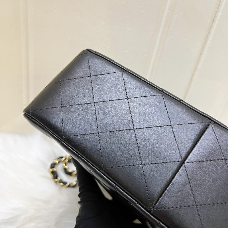 Chanel Jumbo Classic Flap DF in Black Lambskin and GHW