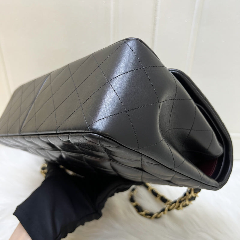 Chanel Jumbo Classic Flap DF in Black Lambskin and GHW