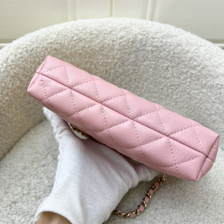 Brand New] Chanel 25C / 25B Mini Clutch with Chain in Pink Caviar