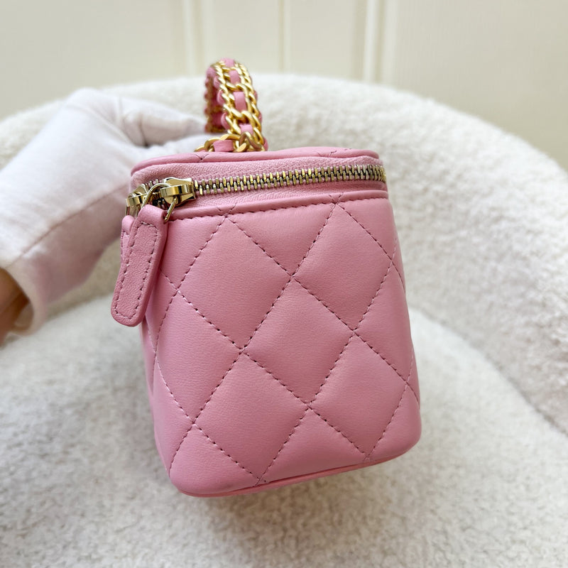 Chanel "Pick Me Up" Vanity on Chain in 22K Pink Lambskin and AGHW