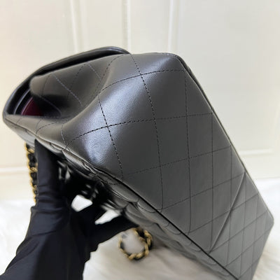 Chanel Jumbo Classic Flap DF in Black Lambskin and GHW