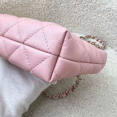 [Brand New] Chanel 25C / 25B Mini Clutch with Chain in Pink Caviar and SHW (Model: AP4423)