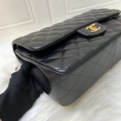 Chanel Jumbo Classic Flap DF in Black Lambskin and GHW