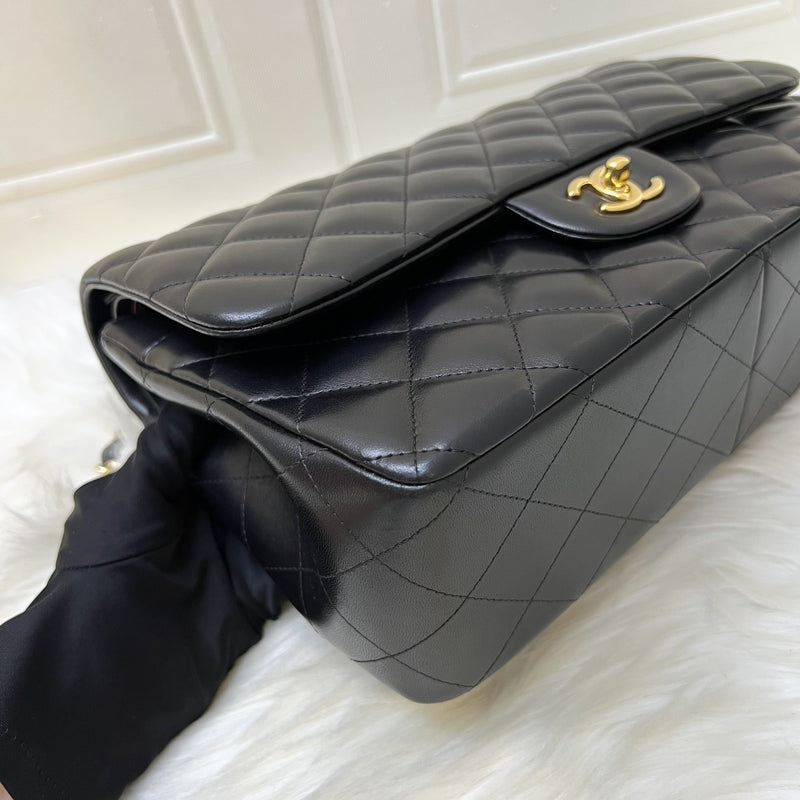 Chanel Jumbo Classic Flap DF in Black Lambskin and GHW
