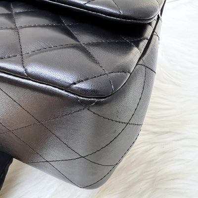 Chanel Jumbo Classic Flap DF in Black Lambskin and GHW