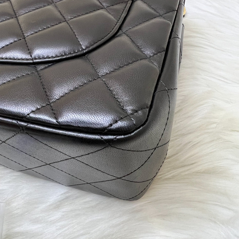 Chanel Jumbo Classic Flap DF in Black Lambskin and GHW