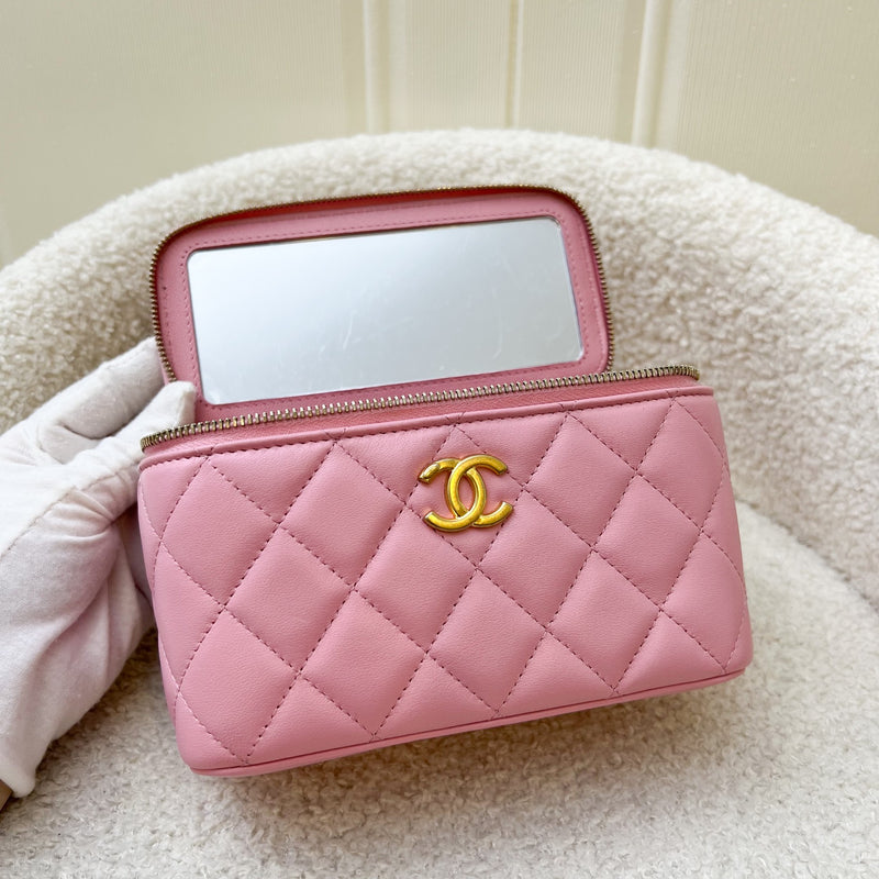 Chanel "Pick Me Up" Vanity on Chain in 22K Pink Lambskin and AGHW