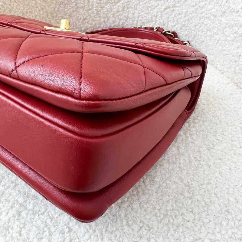 Chanel Small Trendy CC Flap in Red Lambskin GHW