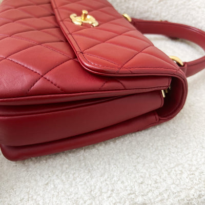 Chanel Small Trendy CC Flap in Red Lambskin GHW