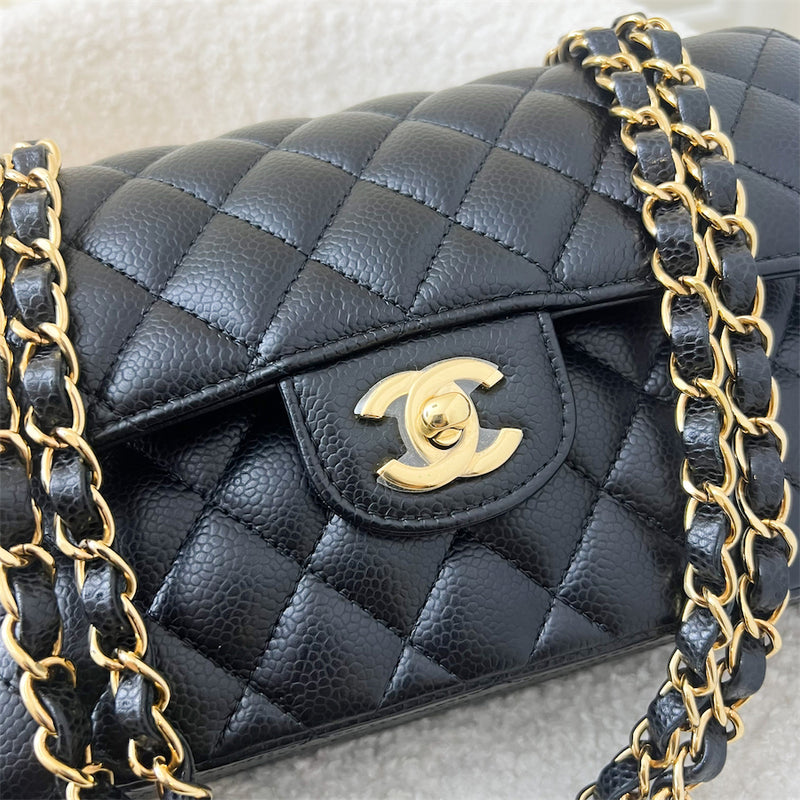 Chanel Small Classic Flap CF in Black Caviar and GHW