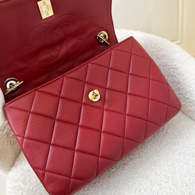 Chanel Small Trendy CC Flap in Red Lambskin GHW