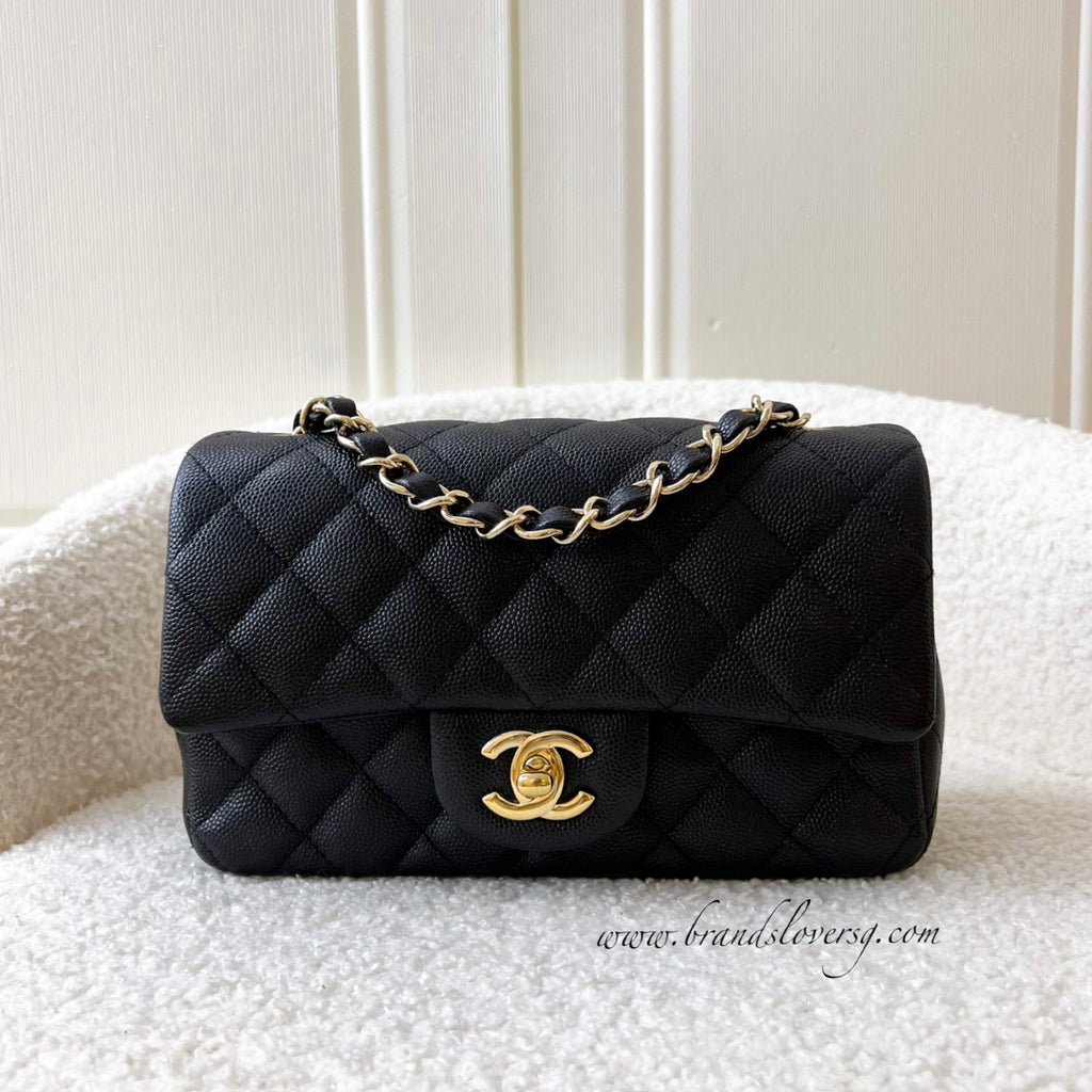 Chanel mini clearance rectangular black caviar