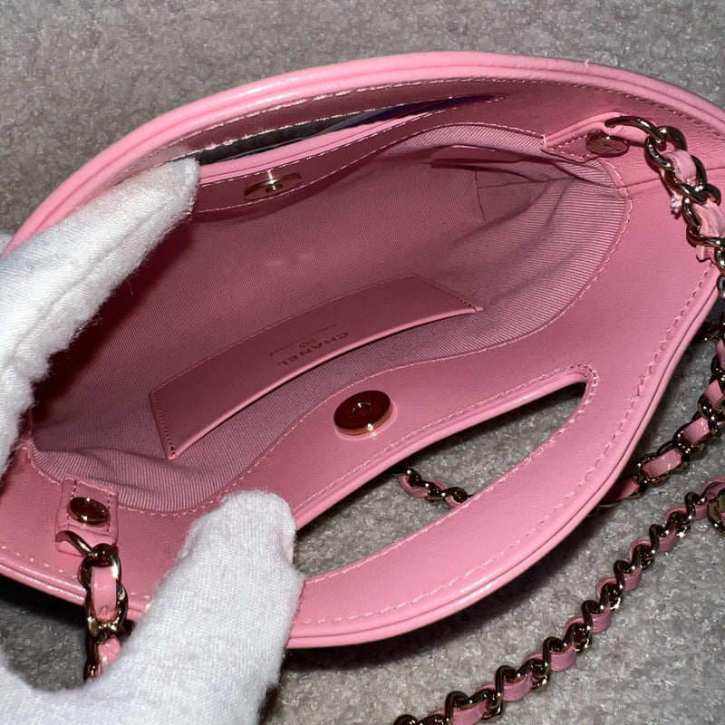 Chanel 31 Nano Shopping Bag in 25P Cotton Candy Pink Shiny Calfskin and LGHW