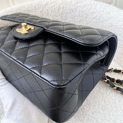 Chanel Small Classic Flap CF in Black Caviar and GHW