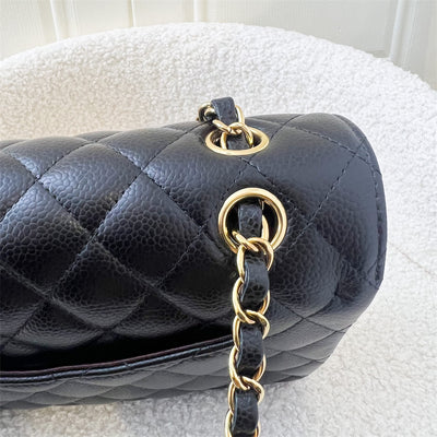 Chanel Small Classic Flap CF in Black Caviar and GHW