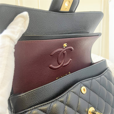 Chanel Small Classic Flap CF in Black Caviar and GHW