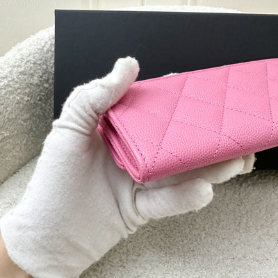 Chanel Seasonal Medium Mid-Length Wallet in Pink Caviar GHW