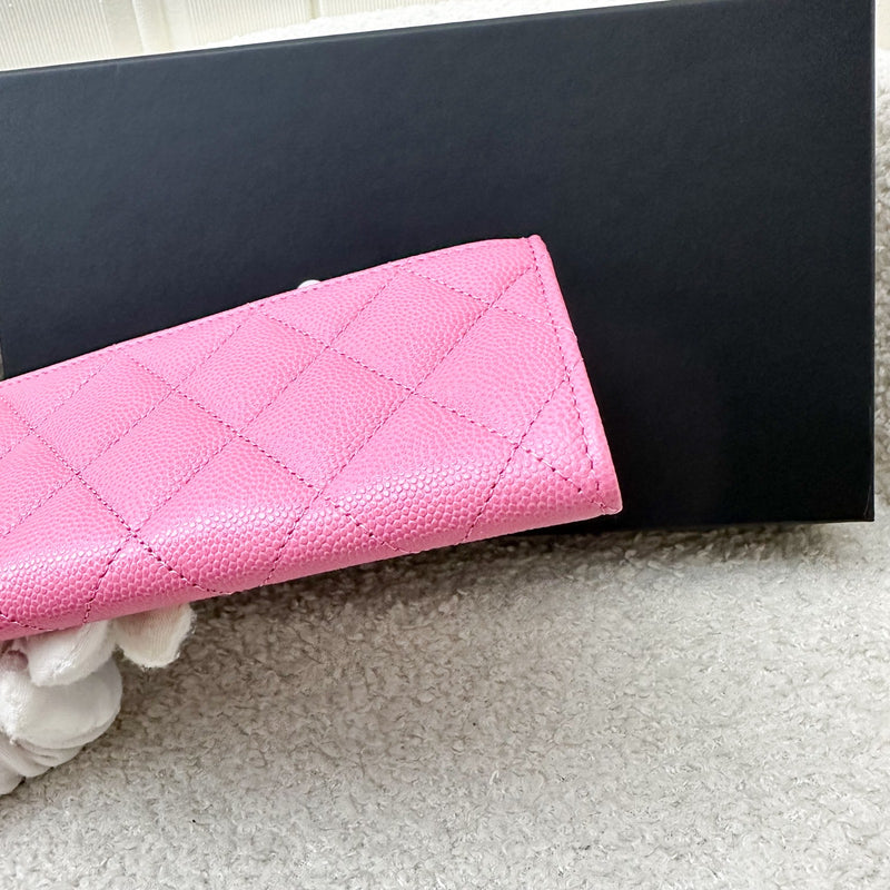 Chanel Seasonal Medium Mid-Length Wallet in Pink Caviar GHW