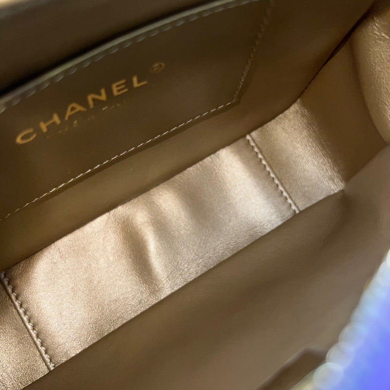 Chanel 22S Pearl Crush Camera Bag in Purple Lambskin AGHW (Model: AS3258)