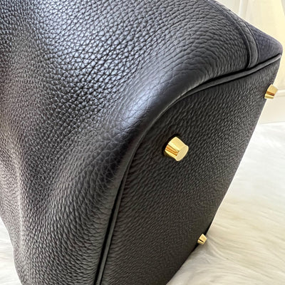 Hermes Picotin 22 in Bleu Nuit / Noir / Bleu Frida Clemence Leather and GHW