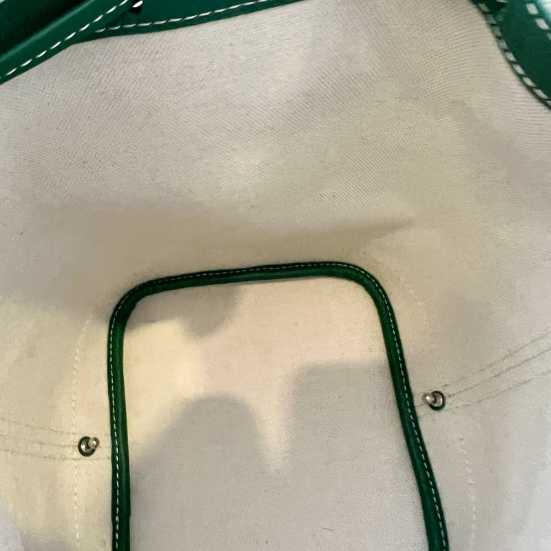 Goyard Petit Flot PM Bucket Bag in Vert Canvas