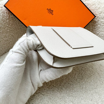 Hermes Constance Slim Wallet in Off-White (Likely Craie) Epsom Leather and GHW