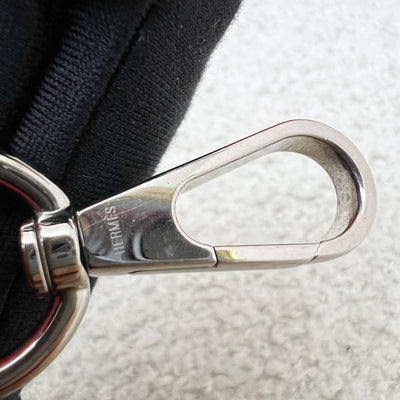 Hermes Mini Evelyne TPM in Red Clemence Leather with Red and Blue Strap and PHW