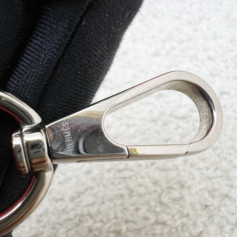 Hermes Mini Evelyne TPM in Red Clemence Leather with Red and Blue Strap and PHW