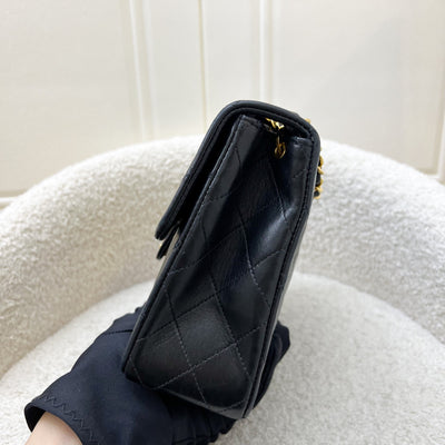 Chanel Vintage Medium Square Flap in Black Lambskin and 24K Gold Plated HW