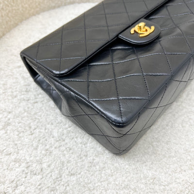 Chanel Vintage Medium Square Flap in Black Lambskin and 24K Gold Plated HW