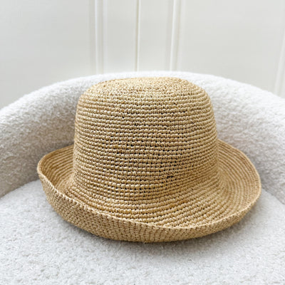 Celine Triomphe Bucket Hat in Raffia Small Size