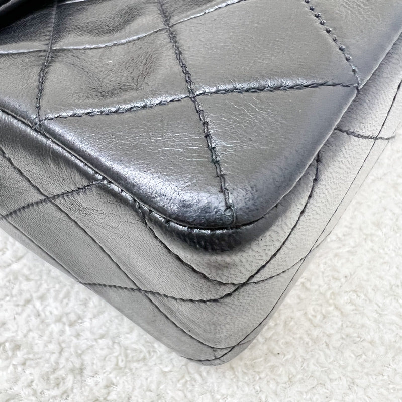 Chanel Vintage Medium Square Flap in Black Lambskin and 24K Gold Plated HW