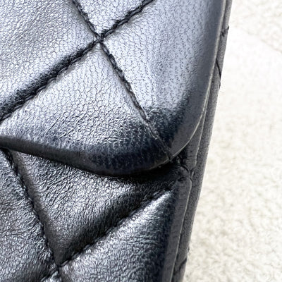 Chanel Vintage Medium Square Flap in Black Lambskin and 24K Gold Plated HW