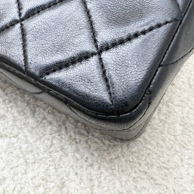 Chanel Vintage Medium Square Flap in Black Lambskin and 24K Gold Plated HW